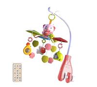 Baby Calming Bed Bells Music Mobile Interactive Rotating Musical Box Toy for Nursery Room Decoration Easy Installation Rotating Musical Mobile for Infant Visual Stimulation