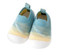 Baby Canvas Shoes Trainers Mesh Crawling Shoes Non-Slip Soft Sole Closed Sandals Boys Girls Children Barefoot Sandals Toddlers, Green, 2.5 UK Child