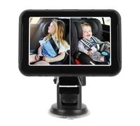 Baby Car Camera, Dual Channel 5 Inch 1080P Infant Monitor with 2 IR Night Vision Camera and 150° Wide View Angle for Rear Facing Seat Safety