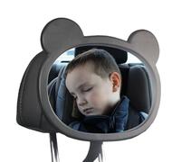 Baby Car Mirror 360 Degree Rotating,Baby Car Mirror Rear Facing - Shatterproof Rearview Observation Monitor with Cartoon Frame Safety for Registry, Backseat Stroller