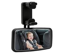 Baby Car Mirror,360° Rotatable Car Mirror Baby Rear View,Unbreakable Rear View Mirror,Clip-On Car Seat Mirror Baby Rear Facing for Infant Newborn Child,Wide View Angle,Essential for Young Parents