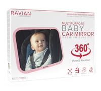 Baby Car Mirror for Back Seat, Pink, Safest Newborn Essentials with Rear View, Shatterproof, Adjustable to See Rear Facing for Infants, Kids and Pets