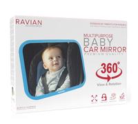 Baby Car Mirror for Back Seat Safest Newborn Essentials with Rear View, Shatterproof, Adjustable to See Rear Facing for Infants, Kids and Pets