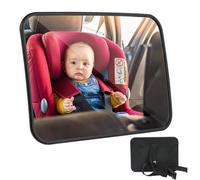Baby Car Mirror for Back Seat Safest, Wide-Angle Convex Non-Slip Design Shatterproof Plastic Car Mirror for Baby Rear View, Newborn Essentials with Rear View, Easy Install for All Seats Essenti