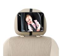 Baby Car Mirror for Backseat - Rear View Seat Mirror With Adjustable Strap, Shatterproof Acrylic for Seeing Babies and Kids in Back Seat