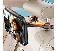 Baby Car Mirror for Car Seat Safely Mirror Hook Clip Design for Rear Facing Infant Newborn 360° Rotation Backseat Mirrors with Wide Clear View, Shatterproof, Easy Install Baby Essentials