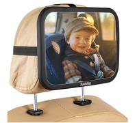 Baby Car Mirror Most Stable Backseat Mirror with Premium Matte Finish-Super Clear PMMA Material Mirror-Safe, Secure and Shatterproof,Black
