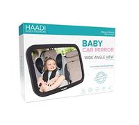 Baby Car Mirror Rear View - 360 ° Adjustable, Extra Wide Crystal Clear & Shatterproof Back Seat Baby Essentials to See Rear Facing Infants, Babies, Kids, Child & New born (Pack of 1)