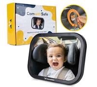 Baby Car Safety Mirror - Shatterproof Interior Rear View Mirror, 360° Adjustable for Back Seat - Quick Installation - Clear and Wide Vision to Fully Monitor the Child