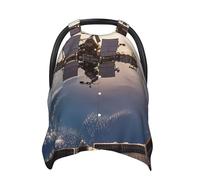Baby Car Seat Canopy Cover for Mom, Soft Breathable Nursing Breastfeeding Covers Multi Use Stroller Sun Shade Newborn Shower Gift，International Space Station Picture