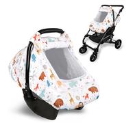 Baby Car Seat Cover Winter, Infant CarSeat Covers for Girls Man Fei Fly, Multi-Functional Newborn Canopy Breathable, Windproof & Universal Fit, Animal