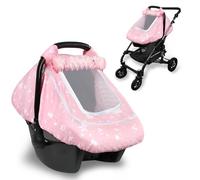 Baby Car Seat Cover Winter, Infant CarSeat Covers for Girls Man Fei Fly,Multi-Functional Newborn Canopy Breathable, Windproof & Universal Fit, Flower