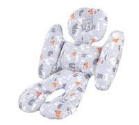 Baby Car Seat Cushion for Stroller,Stroller Head Body Support Insert - Baby Stroller Cushion with Integrated Concave Pillow for Strollers, Baby Cradles, Car Seats