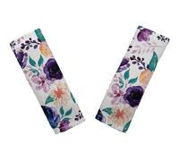 Baby Car Seat Neck Cover, Car Seat Strap Cover, Seat Belt Cushions Pads, Shoulder Strap Protectors, Reversible Pram Harness Covers in Minky Floral, Baby Neck Pad Protector