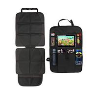 Baby Car Seat Protector+Seat Back Organiser Set for Child with iPad and Tablet Holder Cozywind Auto Seat Protector Kick Mat Car Back Seat Organisers Kids with 5 Pockets Storage