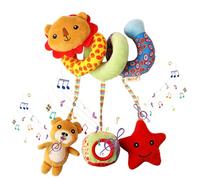 Baby Car Seat Toys - Car Seat Toy For | Baby Spiral Plush Toyy With Lion & Owl Dolls | Crib Activity Toyy For Stroller & | Soft Plush Sensory For Babies & Early Developm
