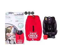 Baby Car Seat Travel Bag Gate Way Check Protector for Standard Car Booster Airplane Travel Holiday Waterproof Universal Size Easy to Use Red Sack.
