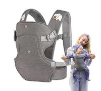 Baby Carrier - Adjustable Breastfeeding Baby Carrier, Breathable Lumbar Sling with Hip Seat and Lightweight Wrap for Mom, Dad and Young Child for Walks