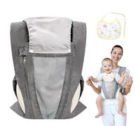 Baby Carrier Newborn to Toddler - Baby Sling Carrier with Breathable Zipper & Belt, Adjustable Front and Back Baby Carrier for 7-40lbs, Perfect for Baby Carriers from Newborn