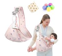 Baby Carrier Newborn to Toddler - Ergonomic, Cozy and Lightweight Infant Carrier for 7-44lbs, Effortless to Put On, Ideal for Hands-Free Parenting, Enhanced Lumbar Support (Rabbit)