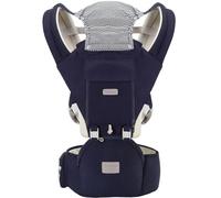Baby Carrier with Hip Seat, YIYUNBEBE 6-in-1Baby Carrier Newborn to Toddler, Adjustable Detachable Infant Baby Holder Carrier for 7-44lbs, All Seasons Dark Blue