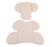 Baby Carseat Head Support Cushion Insert Soft Comfortable Neck and Body Pillow for Infant Car Seat Stroller Travel Knitted Fabric Machine Washable 18.5 Inch 2 Pack (Beige)