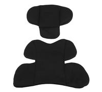Baby Carseat Head Support Cushion Insert Soft Comfortable Neck and Body Pillow for Infant Car Seat Stroller Travel Knitted Fabric Machine Washable 18.5 Inch 2 Pack (Black)
