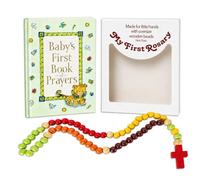 Baby Catholic Baptism Gift Set, Includes Baby's First Rosary and Baby's First Book of Prayers, Perfect Baptism, Christening, Shower Gifts