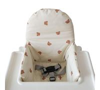 Baby Chair Pad Cover Machine Washable Fabric Easy Cleaning Breathable Design Cartoon Patterns Cushion Breathable Comfortable Fabric Chair Pad Cover for Baby Feeding with Machine Washable to Ensures