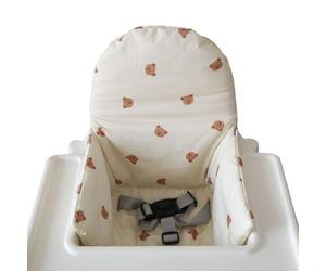 Baby Chair Pad Cover Machine Washable Fabric Easy Cleaning Breathable Design Cartoon Patterns Cushion Breathable Comfortable Fabric Chair Pad Cover for Baby Feeding with Machine Washable to Ensures