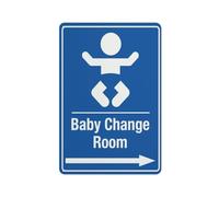 Baby Change Room Blue (Arrow Right) Sign Safe Sign, Signs Outdoor, 12 X 8 In, Sign For Home, Business, Driveway Alert