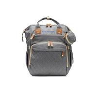 Baby Changing Backpack with Fold-Out Crib, Charging Port & Insulated Pockets | Waterproof Nappy Bag for Dads & Mums. The Calm Bag - Cool Grey