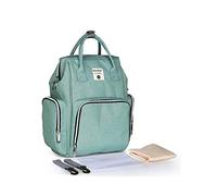 Baby Changing Bag Backpack Large Nappy Changing Baby Bag Waterproof Mommy Bag with Stroller Straps and Changing Pad (Green)