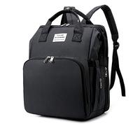 Baby Changing Bag,Multifunctional Diaper Bag Folding Nappy Portable Folding Crib Mommy Bag,Mother and Baby Bag (Black)
