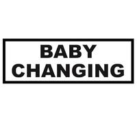 Baby Changing Decal Shop Retail Office Notice Warning Sign Self Adhesive Gloss Sticker 320mm x 125mm