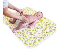 Baby Changing Mat - 80 x 64.8 cm Waterproof Portable Travel Changing Mat - Wipe Clean Pads with Reinforced Double Stitching - Change Nappy on the Go - Foldable Large