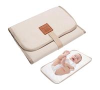 Baby Changing Mat, Travel Changing Mat - Waterproof, Foldable Nappy Changing Mat for Baby - Ideal for Travel, Home, and On-The-Go Use - Easy to Clean Changing Pad(Beige)