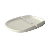 Baby Changing Mat with Safety Harness, Anti-Roll Wedge Baby Changing Pad, Easy Wipe Clean Waterproof with Raised Padded Edges (Beige, NO Toys Shelf)