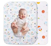 Baby Changing Pad Changing Table Pads Waterproof Large Size 37.5x27.5 Inch Portable Diaper Changing mat Liners Reusable Washable Mattress Protector for Girls & Boys 2 Pack