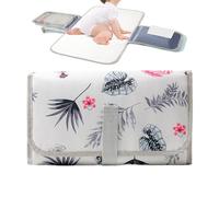 Baby Changing Pad, Foldable Diaper Mat, 13.78x7.87x0.39 Inches Portable Wipe Pocket Design, Waterproof Soft, Compact Travel Size, Gray Single Pack, for Hospital Nursery Stroller Camping