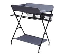 Baby Changing Table,Baby Changing Unit, Portable Folding Adjustable Changing Tables Diaper Station for Nursery and Home with Storage and Safety Strap for Infants Under One Year Dark Grey