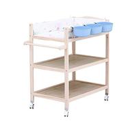 Baby Changing Table,Baby Diaper Table,Portable Infant Changing Station Shelf, Easy to Clean Waterproof Surface, Non Slip Foot Covers Massage Table Adjustable Storage Foldable Safety Nursery Wood