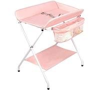 Baby Changing Table,Children Infant - Pink Folding Baby Diaper Station Nursery Organizer for Newborn Toddler, 0-3 Years Old
