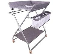 Baby Changing Table,Diaper Station Dresser for Infant Foldable Nursery Organizer Cross Leg Style Massage Care Table