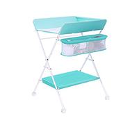 Baby Changing Table,Diaper Table Baby Diapers Tables, Adjustable Height Storage Dresser with Lockable Wheels Portable Massage Station Clothes Container Holder Changing Station