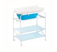 Baby Changing Table,Diaper Table Changing Table, with Lockable Wheels Foldable Portable Bathing Anti-spit Milk Baby Crib 3 Colors Changing Station