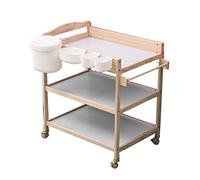 Baby Changing Table,Diaper Table Diaper Changing Tables, Lockable Castors Baby Changing Station with Storage Dresser Unit Nursery Multi-Function Nappy Changing Sets Changing Station
