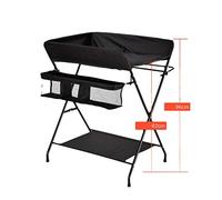 Baby Changing Table,Infant Comfort Station, Portable Diaper Station Foldable Cross Leg Style, Gray