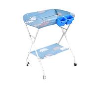 Baby Changing Table,Massaging Units, Folding Infant Diaper Station Nursery Organizer - Cross Leg Style