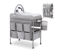 Baby Changing Table Multipurpose Portable Foldable Waterproof Baby Changing Table with Waste Basket Adjustable Height with 2 Drawers Baby Changing Station for Baby and Newborn
